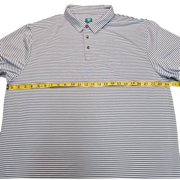 Pro Tour Polo Golf Shirt Gray Stripes Short Sleeve Cool Play Casual Men’s Sz XXL - Picture 6 of 8